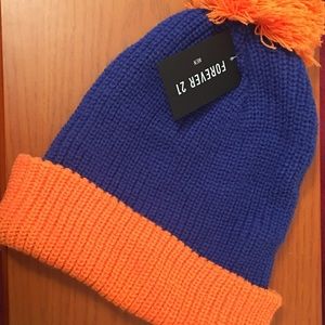 Forever 21 Blue & Orange Beanie